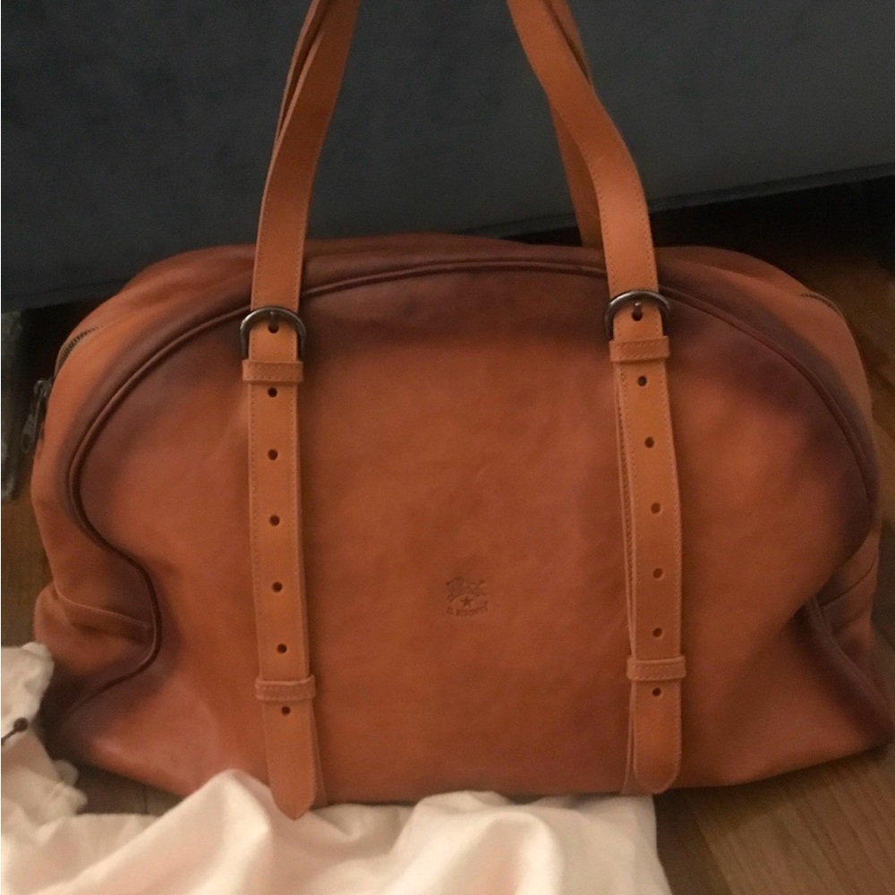 Brown Leather Duffel Bag